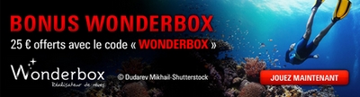 25 euros de bonus Pokerstars-Wonderbox offerts